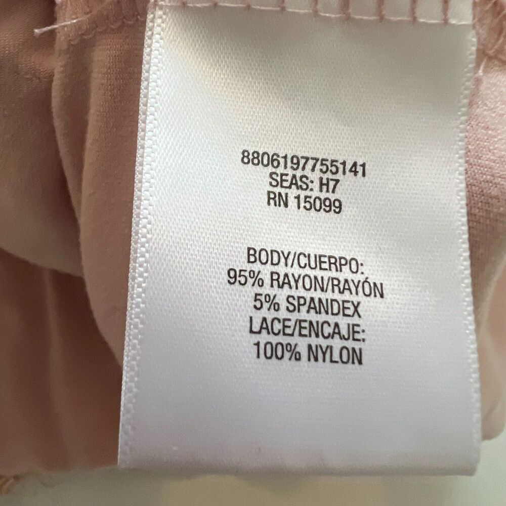 Simply Styled By Sears BOHO Pink Lace Pattern Romantic Feminine Blouse Size XL - Picture 8 of 9